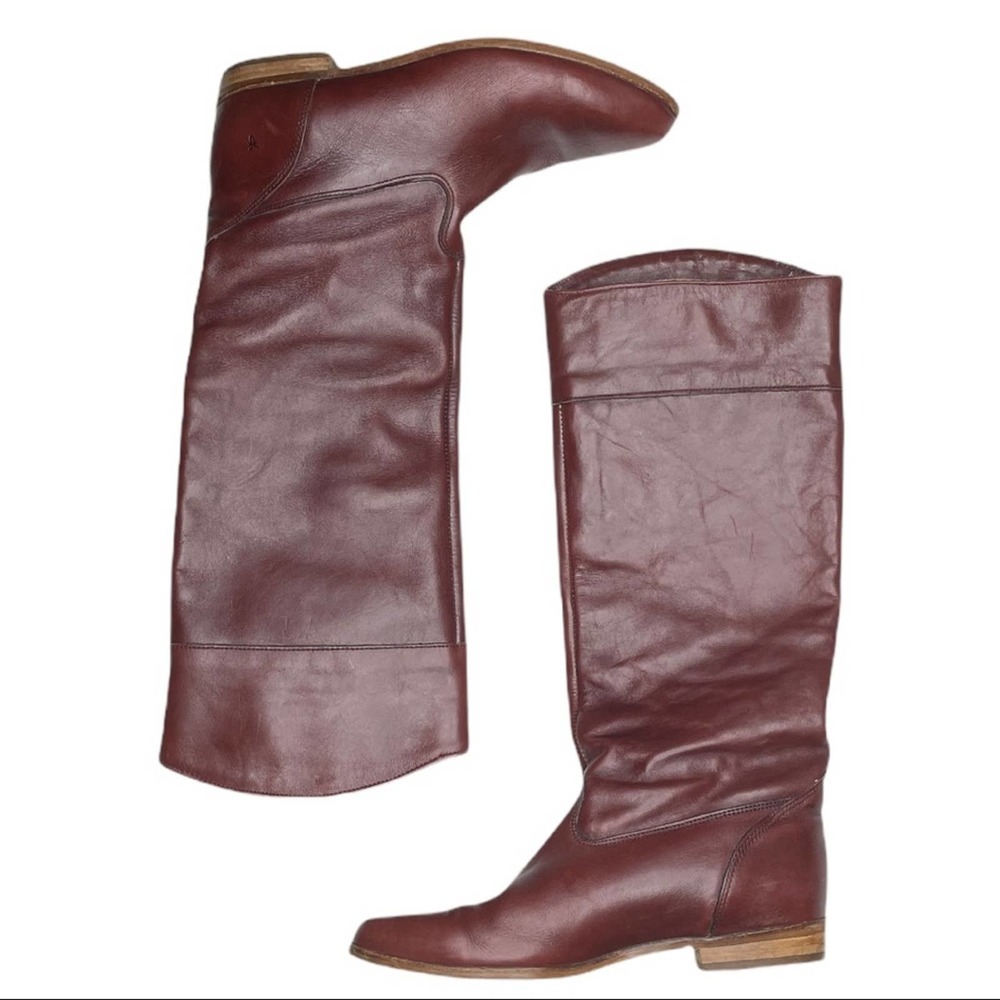 Vintage Women's Size 7.5 Frye Wine Leather Equestrian/Riding Boots